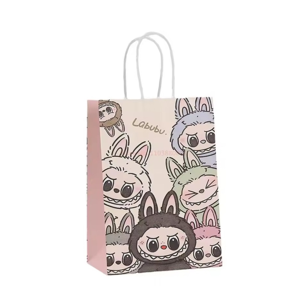 Labubu Gift Bags, 8*6*3 Beige, Paper Bag